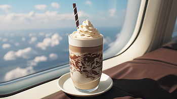 Milkshake Coffee In Airplane, coffee, vanilla, Coffee Milkshake, food, milkshake HD wallpaper