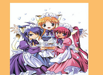 Kitty Cat Tea Party!, lilly, anime, galaxy angel, anise, apricot, galaxy angel rune HD wallpaper