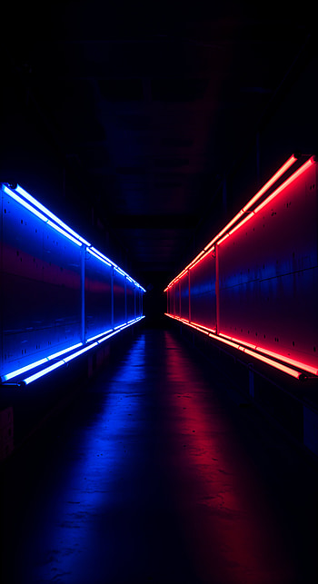 Fluorescent Vibes: A Bold , neon lights, blue, red HD phone wallpaper
