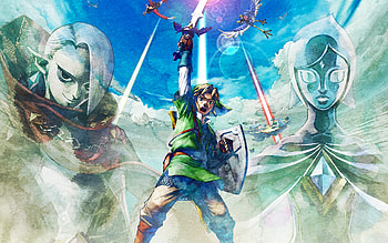 Skyward Sword artwork, Gaming brilliance, Enchanting visuals, Hero's legacy HD wallpaper