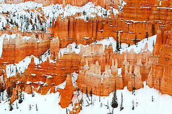Snow in Red Rocks, cool, red-rocks, , snow HD wallpaper