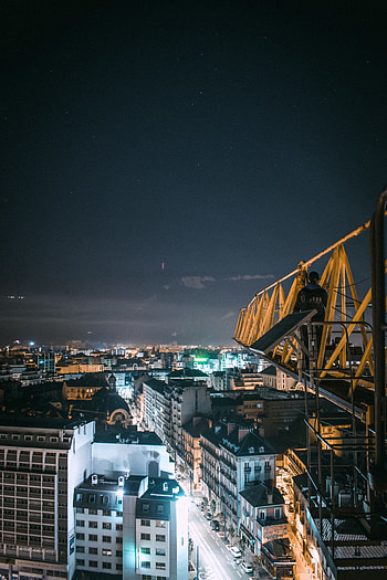Cities, Architecture, Building, Lights, View From Above, Night City, Urban HD phone wallpaper