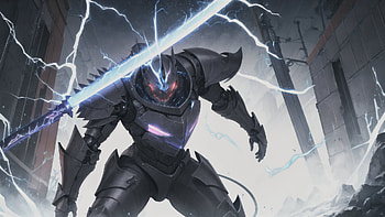 The Watcher: Mech 900, mecha, katana, fantasy, armor HD wallpaper
