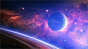 Full screen space , visuals, cosmic art, Immersive views HD wallpaper