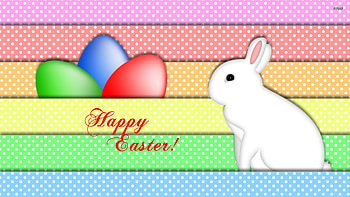 Happ Easter, Eggs, Bunny, Easter, Happy HD wallpaper