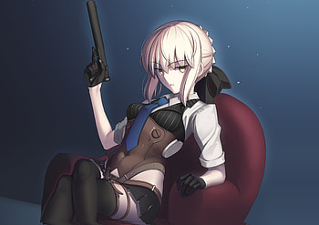Hot, Saber Alter with gun, Fate/Grand Order HD wallpaper