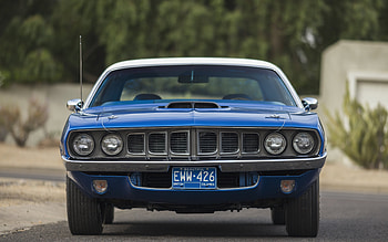 Plymouth Barracuda, 1971 Vorderansicht Exterieur, Retro Autos, Amerikanische Oldtimer HD wallpaper