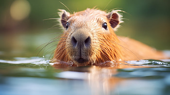 Capybara Underwater, Animal, capybara HD wallpaper