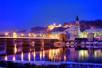 Cities, Rivers, City, Lights, Evening, Germany HD wallpaper