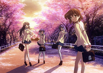 Clannad characters, Characters, Kyou Fujibas, Kyou Fujibayashi, Clannad, Nagisa Furukawa, Tomoyo Sakagami, Kyou HD wallpaper