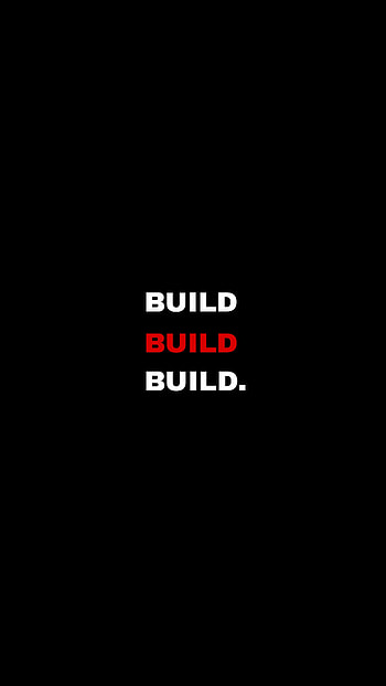 Build, electric blue, magenta, minimal, motivation HD phone wallpaper