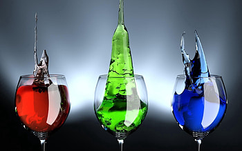 Food, Drinks, Glasses, Goblets, Colored HD wallpaper