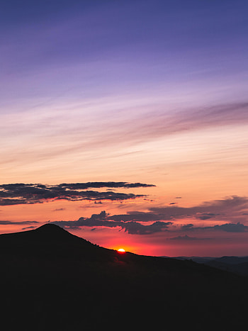 Nature, Sunset, Sky, Mountains, Vertex, Top HD phone wallpaper