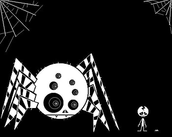 Turn Around, white, black, man, monster, death HD wallpaper