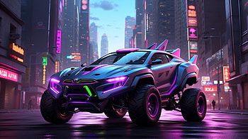Insane Purple SuperCar for, car, city HD wallpaper