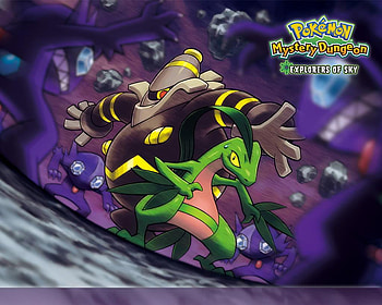 pokemon mystery dungeon, mystery dungeon, dusknoir, pokemon, grovyle HD wallpaper