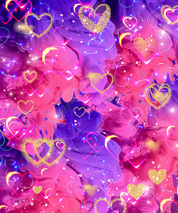 Heart Splash, gold, magenta, pink, paint-splash, hearts, paint, purple, valentine, Valentines_Day, colors HD phone wallpaper