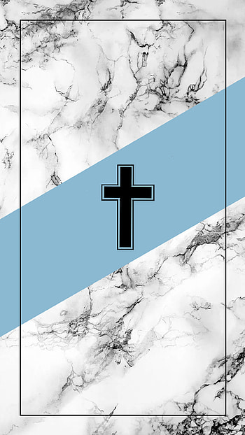 Blue Aesthetic Cross, christian, God HD phone wallpaper