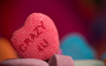 Macro, Color, Inscription, Heart, Candy HD wallpaper