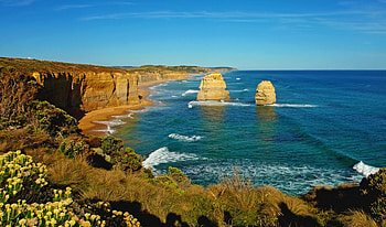 Great Ocean Road, Victoria, Limestone stacks, Coastline HD wallpaper