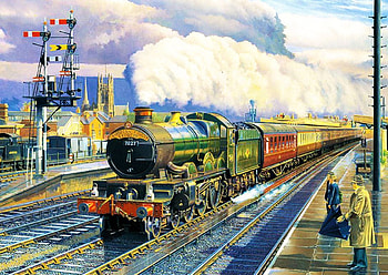 Vintage Train, artwork, steamtrain, station, railway, steam, people HD wallpaper