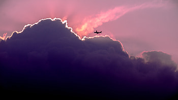 Sky, Clouds, Miscellanea, Miscellaneous, Plane, Airplane HD wallpaper