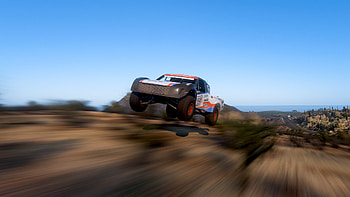 Trophy Truck, desert, race, jump, video game, Forza Horizon 5 HD wallpaper