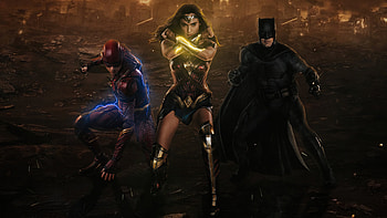 Flash, Batman, and Wonder Woman, Justice League HD wallpaper