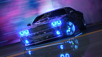 Dodge Challenger Neon Ride , dodge-challenger, dodge, neon, cars HD wallpaper
