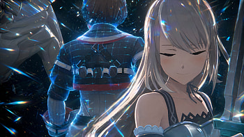 Anime Girl, White Hair, Long Hair HD wallpaper