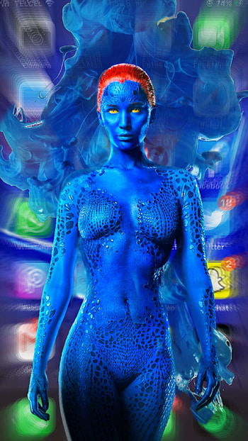 Jennifer Lawrence, Mystique character, X-Men franchise HD phone wallpaper
