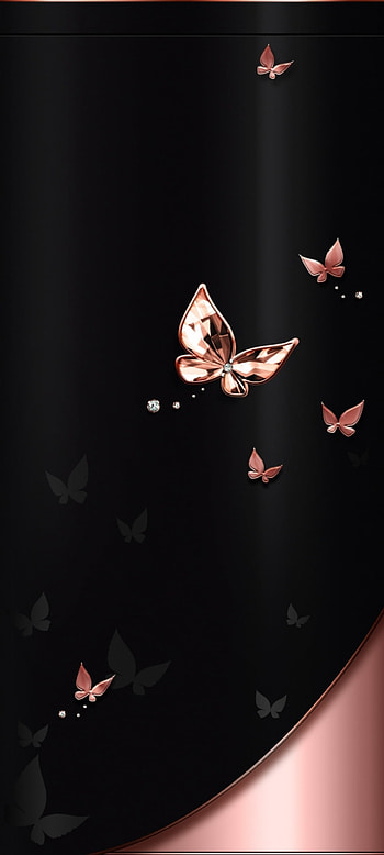 Luxury Butterfly, gold, beautiful, art, moths and butterflies, pastel, metal HD phone wallpaper
