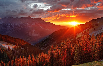 San Juan Colorado, autumn, colorado, mountains, sunset HD wallpaper