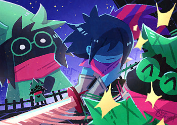 Deltarune : Kris & Ralsei Epic Adventure, Ralsei (deltarune), Kris (deltarune), video game, deltarune HD wallpaper