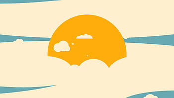 Sun In Clouds Minimalism , sun, clouds, minimalism, artist, artwork, digital-art, deviantart HD wallpaper