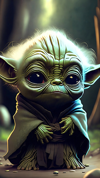 Yoda, AI Art, Star Wars, baby, Yoda HD phone wallpaper