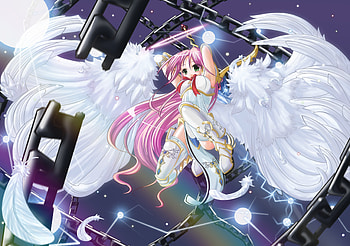 Chained in, cool, angel, anime HD wallpaper