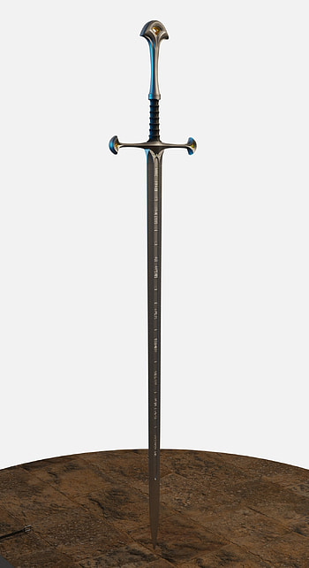 Anduril Sword, Flame of the West, ImperialSnowEagle's creation, 3D model HD phone wallpaper