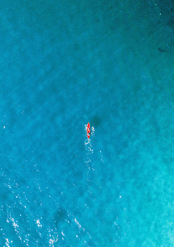 Water, View From Above, Minimalism, Boat HD phone wallpaper