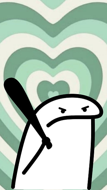 Matching 1, art, green, bat, doodle, heart HD phone wallpaper