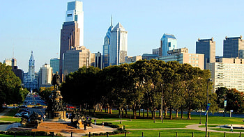 Philadelphia skyline, Historical landmarks, City architecture, Pennsylvania history HD wallpaper
