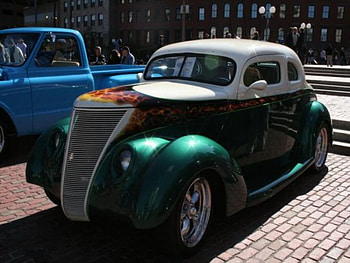 Hot Rod , hotrod, green HD wallpaper