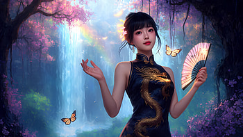 AI Art, Woman HD wallpaper