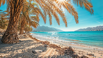 Tropical Bliss: Stunning Beach and Sea View, sea, beach HD wallpaper
