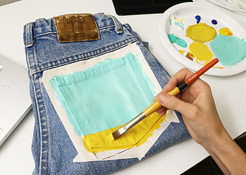 Jeans, Paint HD wallpaper