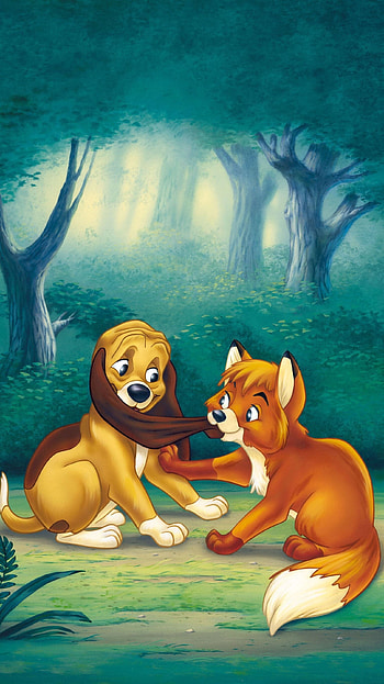 The Fox, The Hound, , Animation HD phone wallpaper