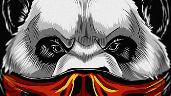 Panda Face Mask , panda, artist, artwork, digital-art, mask HD wallpaper