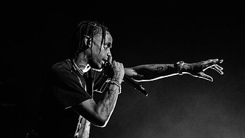 Travis Scott, Black , Dark aesthetic, Intense visuals HD wallpaper