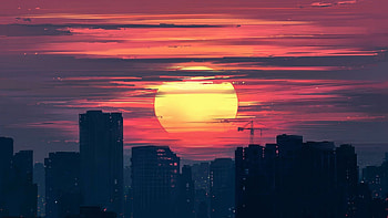 City sunset, , backgrounds, Urban beauty HD wallpaper