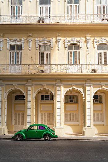 Cars, Building, Car, Facade, Retro HD phone wallpaper
